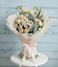 Букет цветов из:  Розы и Лизиантусы в Мелехово