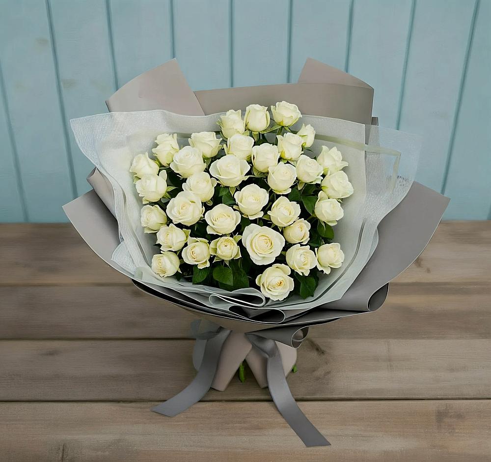 Букет Белоснежная нежность в Мелехово