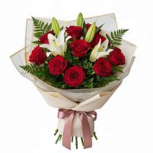 Букет цветов из:  Лилии и Розы в Мелехово