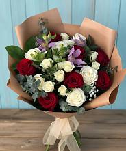 Букет цветов из:  Розы и Альстромерии #REPLACE_PRED# Мелехово
