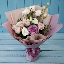 Букет цветов из:  Розы и Лизиантусы #REPLACE_PRED# Мелехово