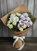 Букет цветов из:  Хризантемы и Розы #REPLACE_PRED# Мелехово