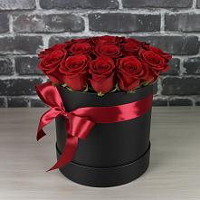 Цветочная композиция из Розы в шляпной коробке #REPLACE_PRED# Мелехово