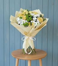 Букет цветов из:  Хризантемы и Розы #REPLACE_PRED# Мелехово