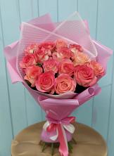 Букет 15 Розовых роз Равель в Мелехово