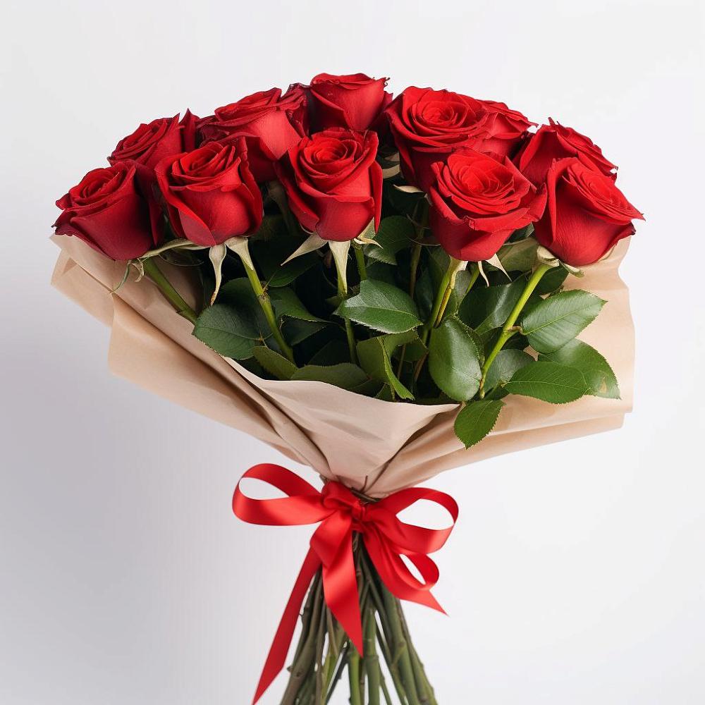 Букет 11 Красных роз Эдлесс Лав в Мелехово